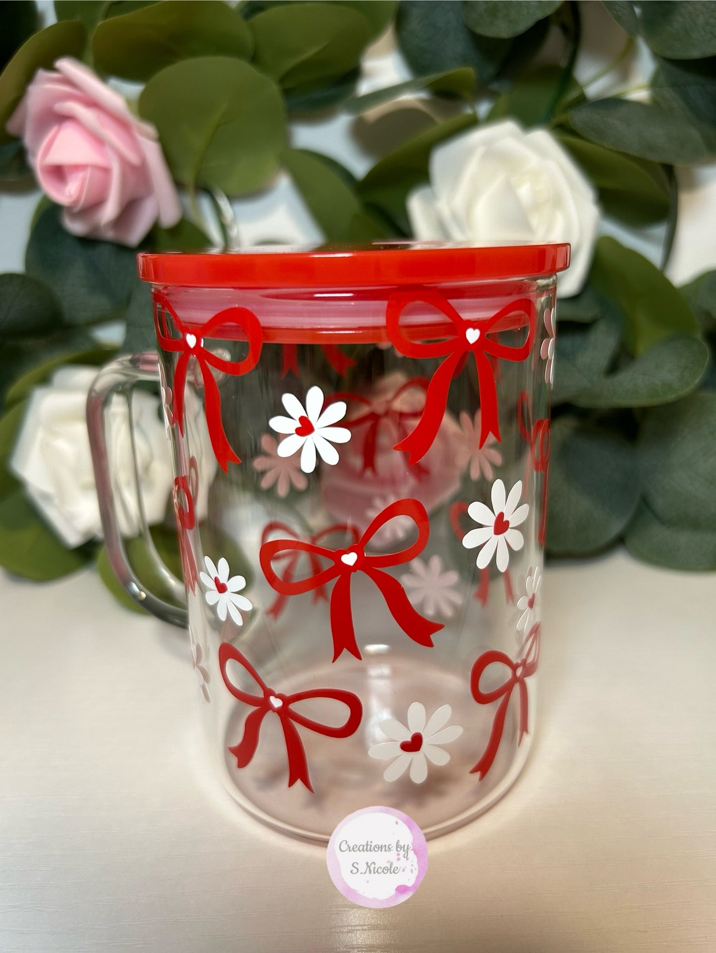 Red Bows & Daisies Mug