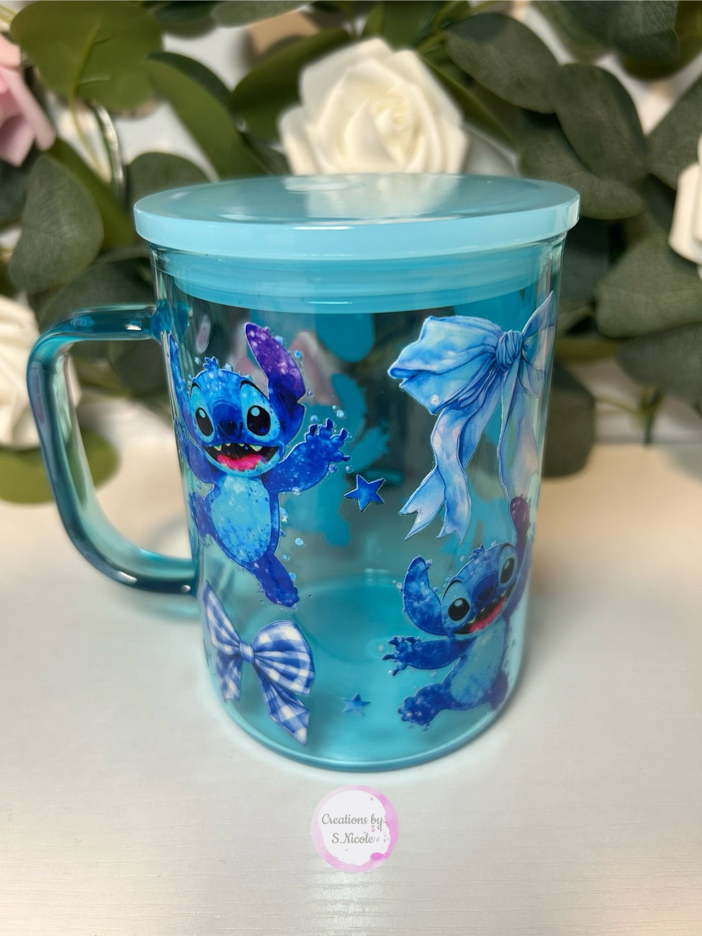 Blue Stitch Coquette Mug
