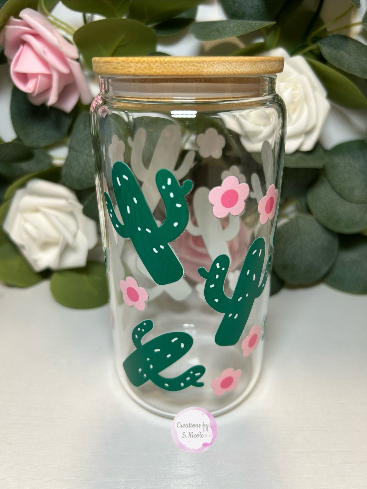 Cactus Glass Can