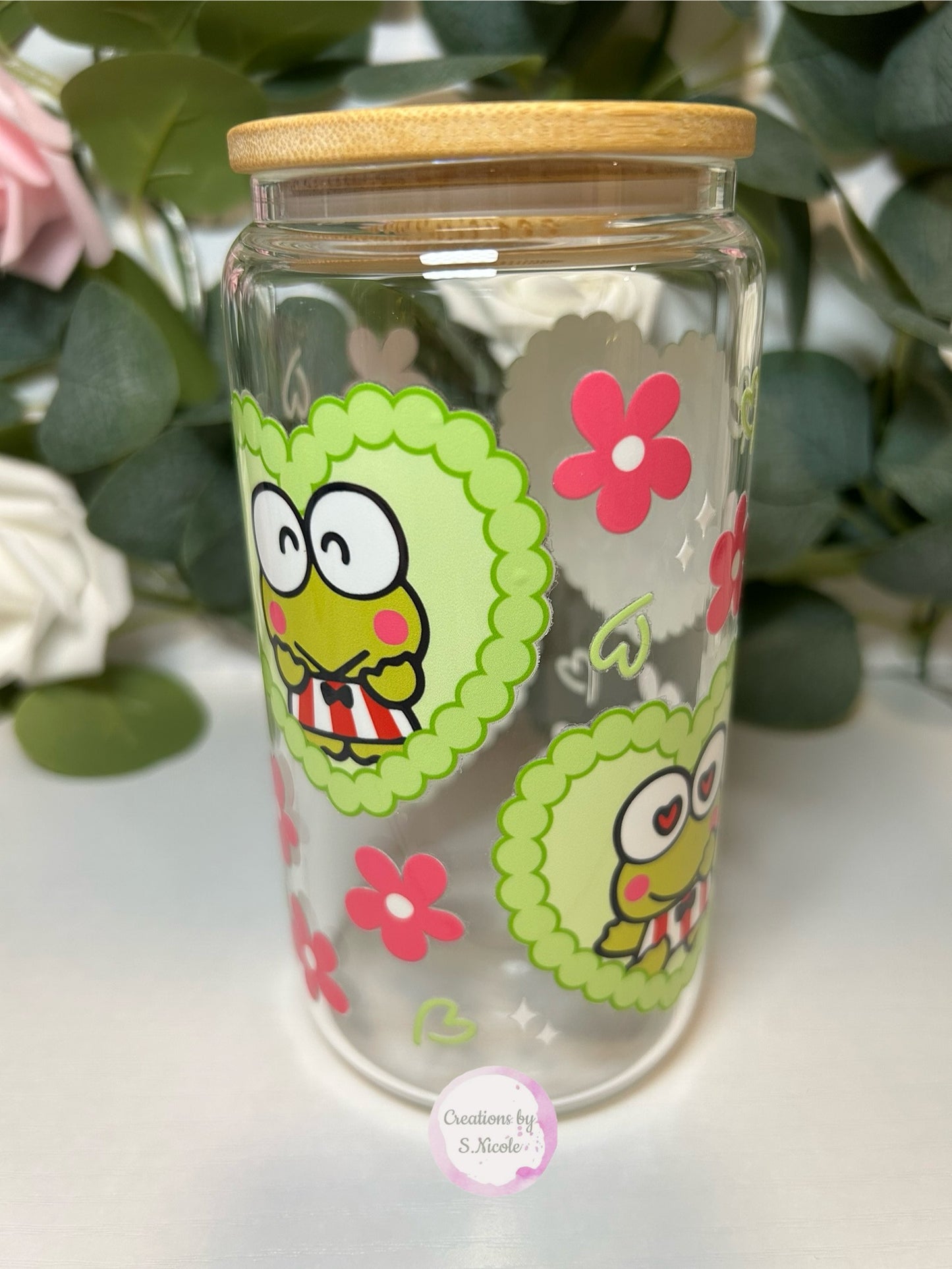 Keroppi Glass Can