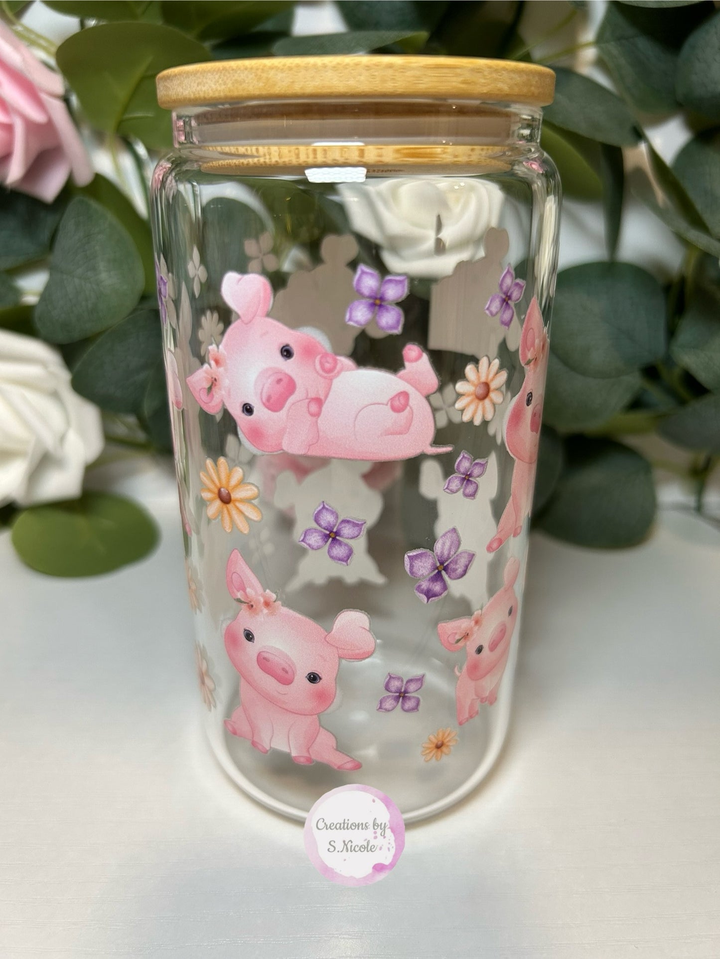 Little Piggy Glass Can
