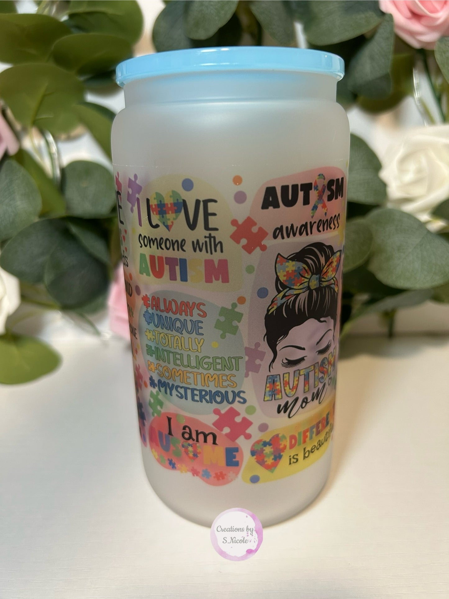 Autism Mom Frosted Can