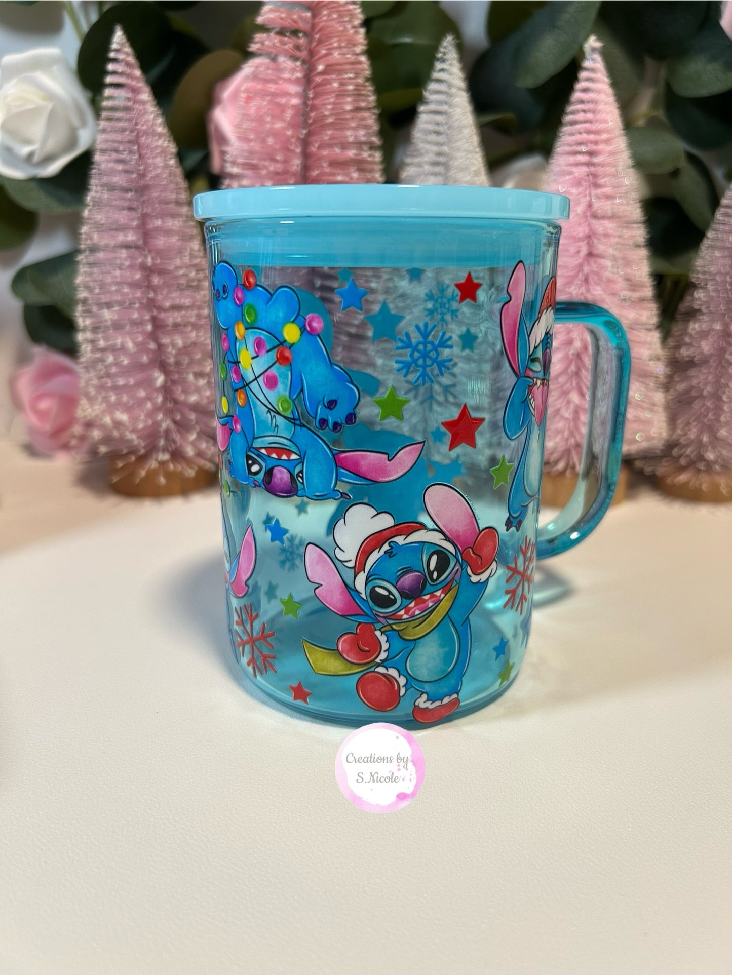 Blue Alien Christmas Mug