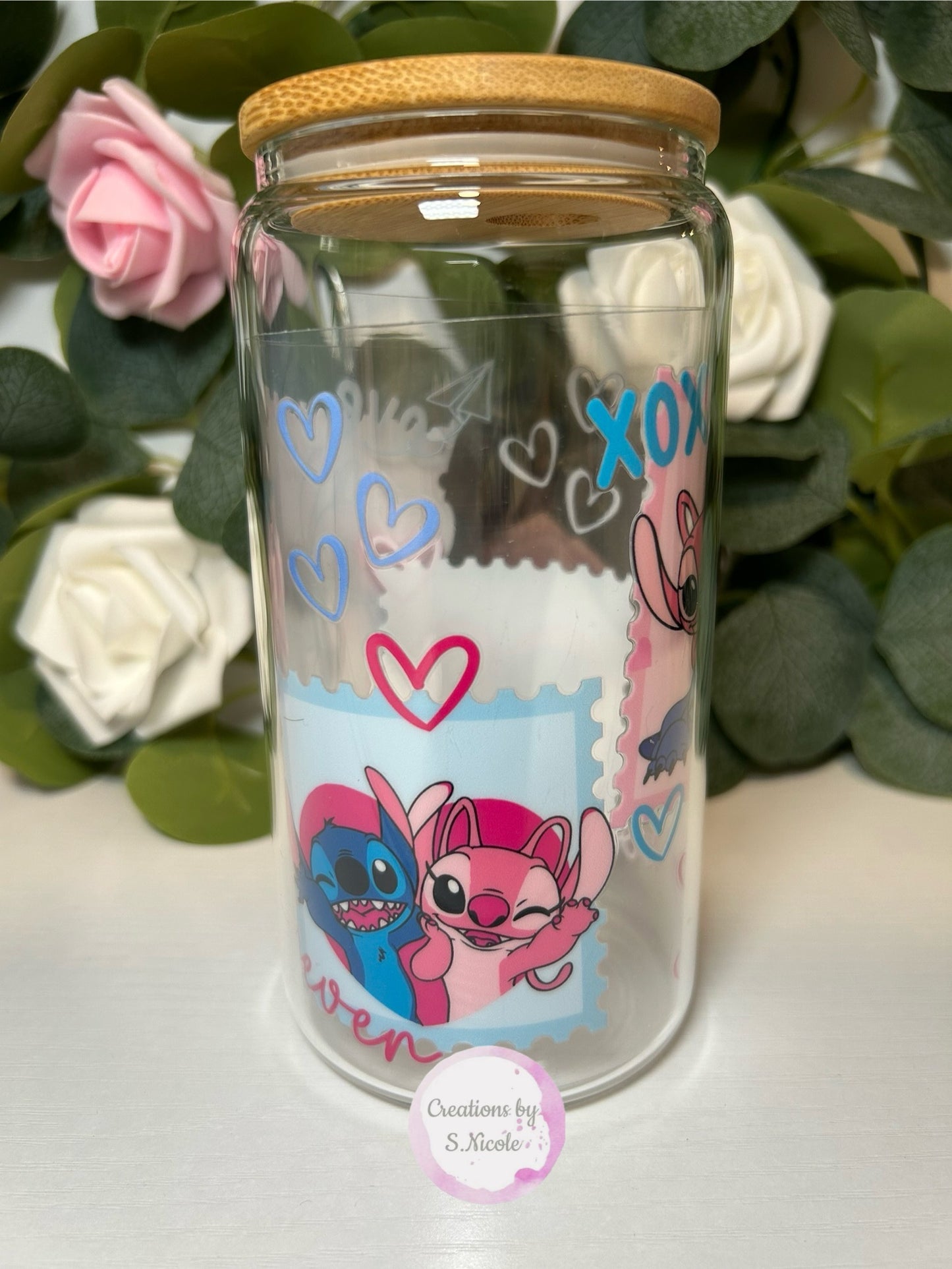 Blue & Pink Alien Love Stamps