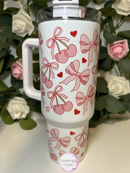 Coquette Cherry Bows 40oz Tumbler