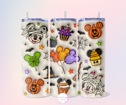Inflated Halloween Mouse Skinny Tumbler