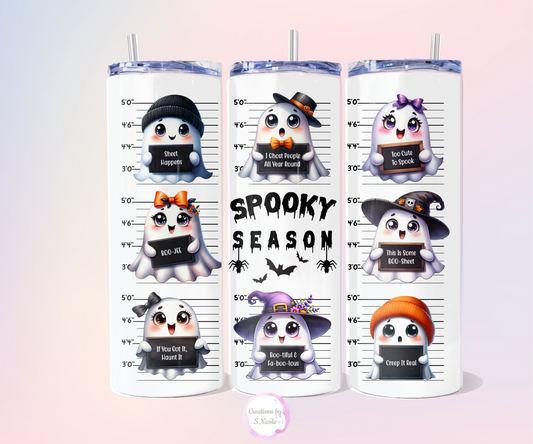Ghost Mugshot Skinny Tumbler
