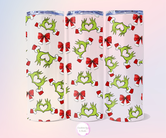 Grinch Hands Tumbler